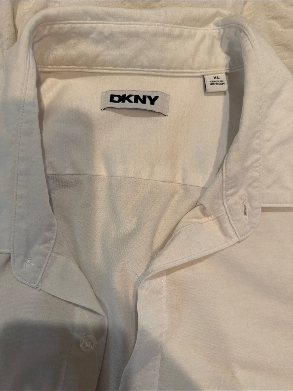 DKNY Men’s Classic White Button-Down Shirt